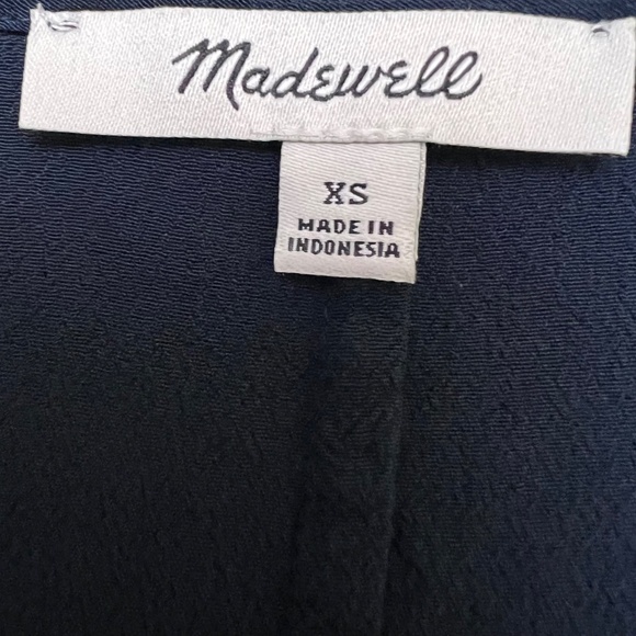 Madewell Women's Navy Blue Button Front Dress Viscose Sleeveless Size XS - Picture 4 of 11